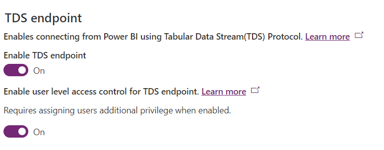 Dynamics 365 / Dataverse TDS endpoint Control Access and rights