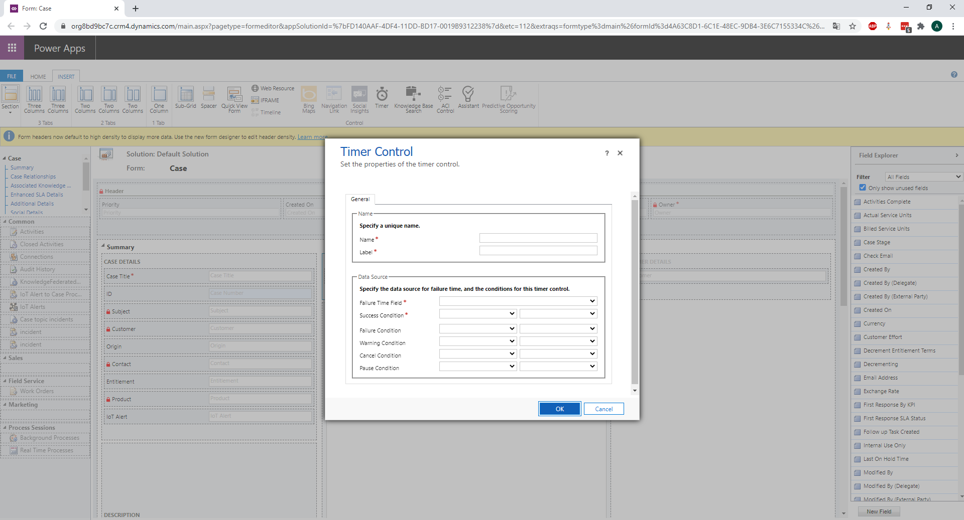 Dynamics 365 Timer Control