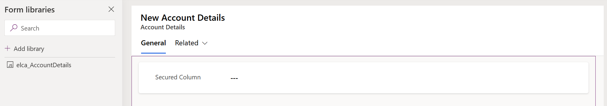 Account Details Main Form