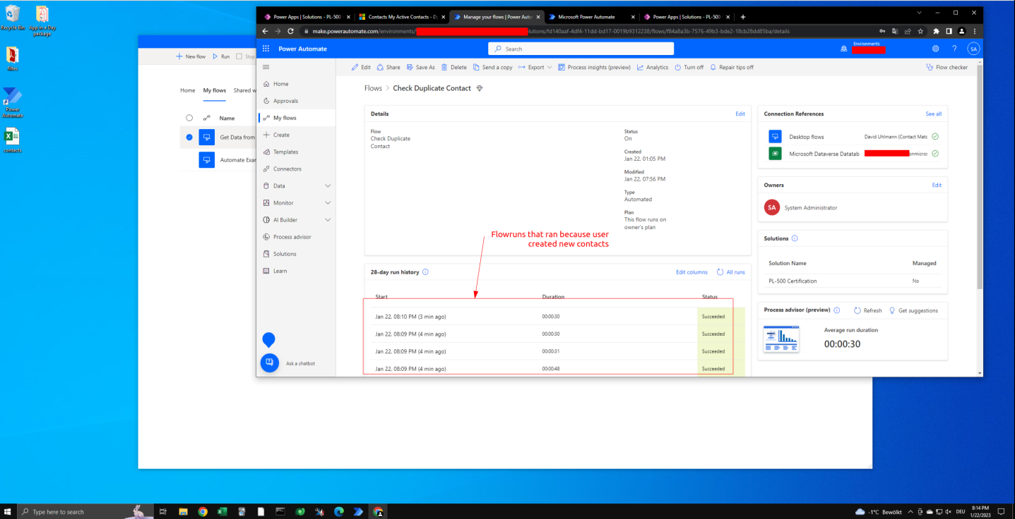 flow runs after machine group was installed