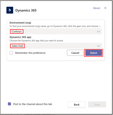 MS Teams configuration windows 