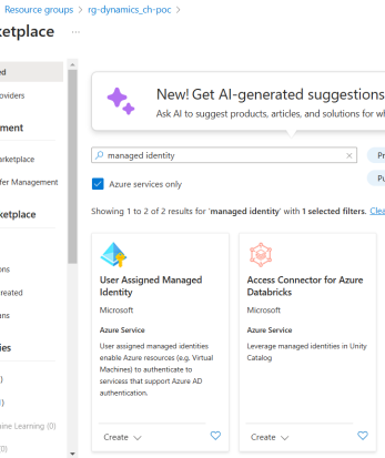 Managed Identity creation