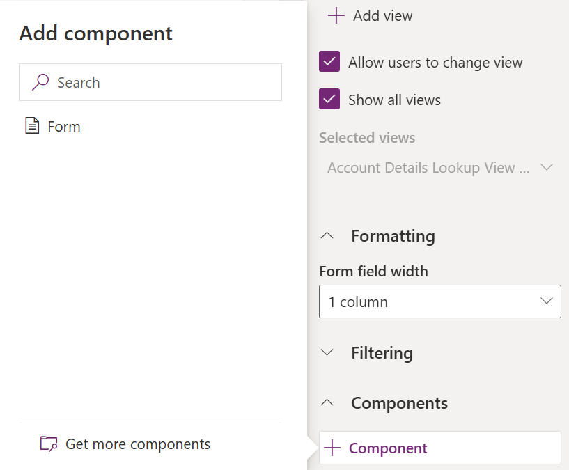 Account Form - Select Component