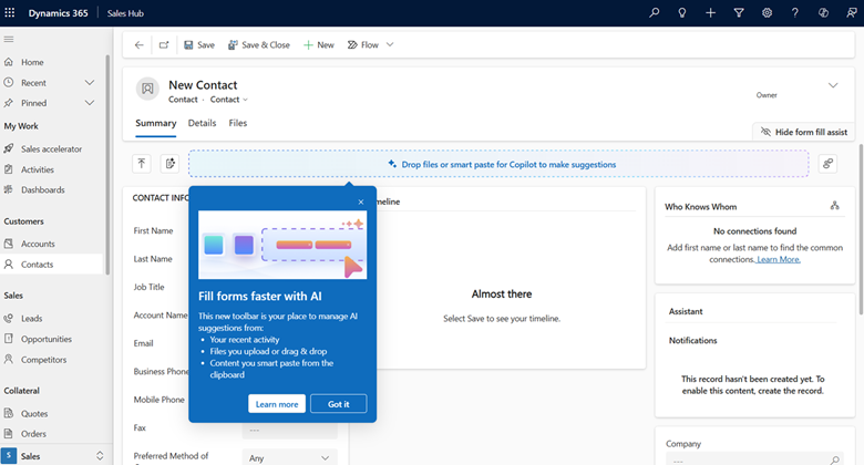 Accelerate data entry using form fill assist toolbar