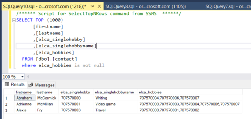 SQL query