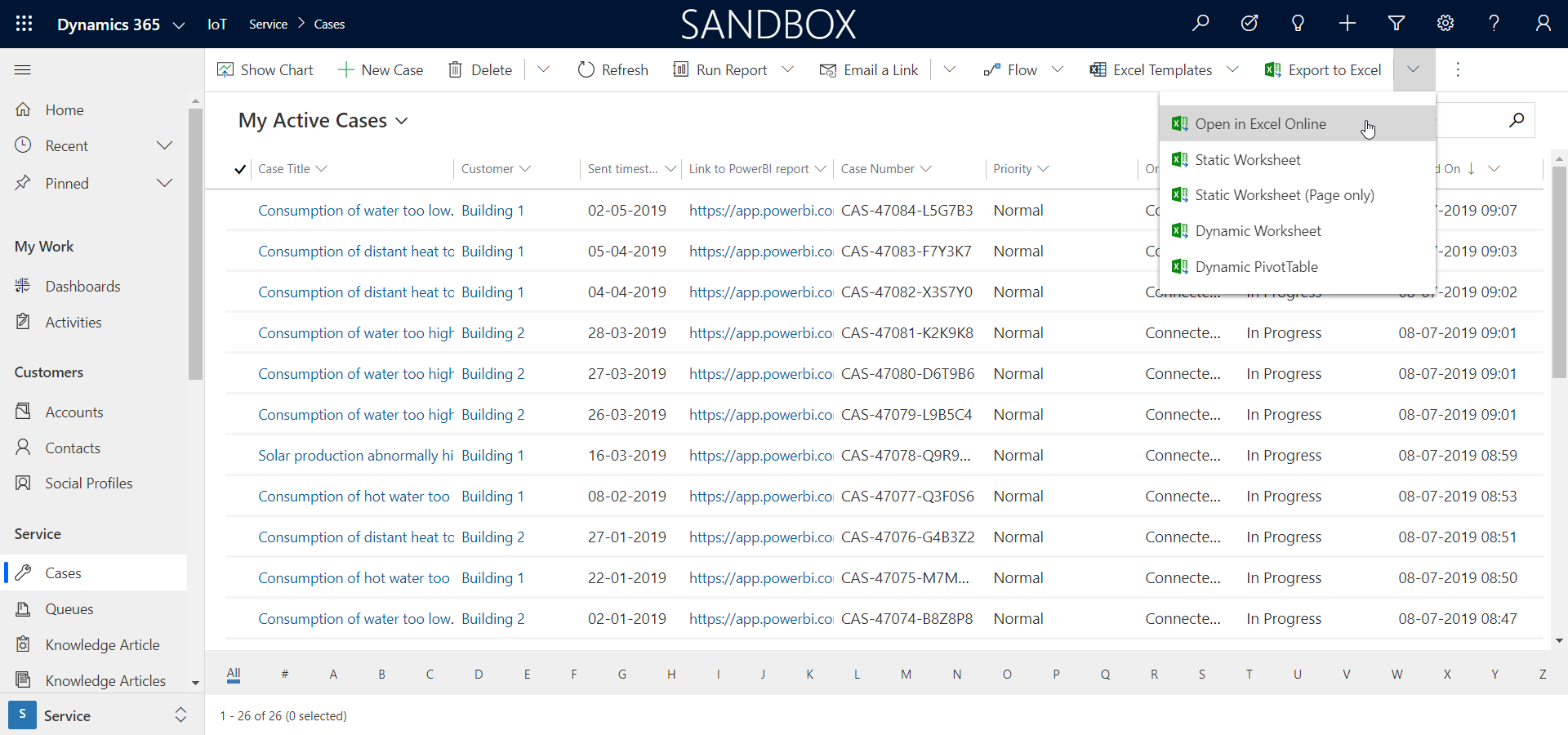 Open in Excel Online