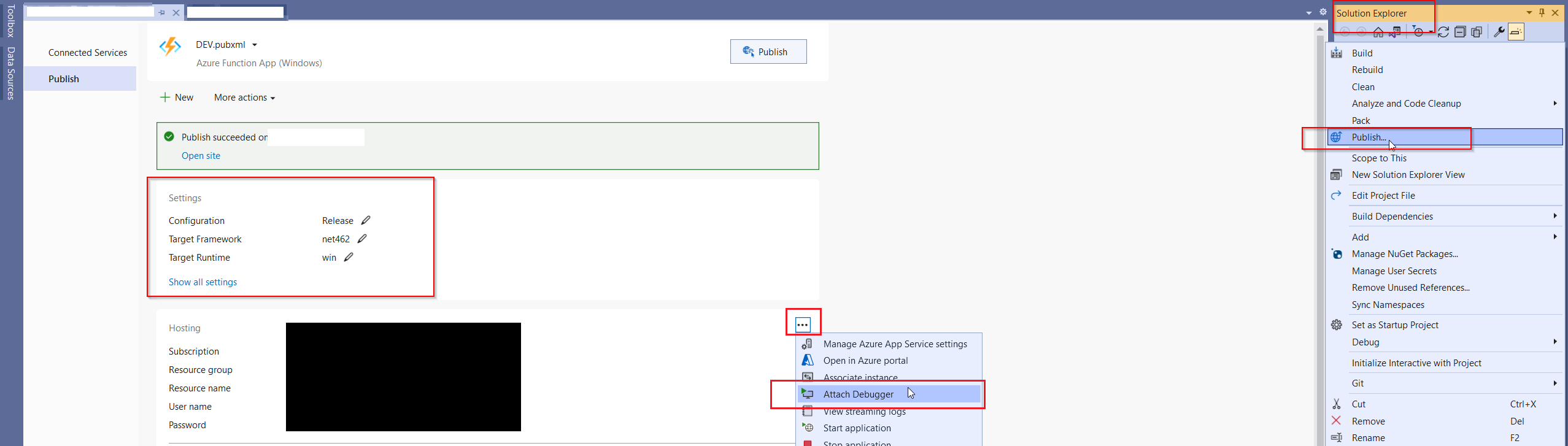 How to remote debug Azure Function