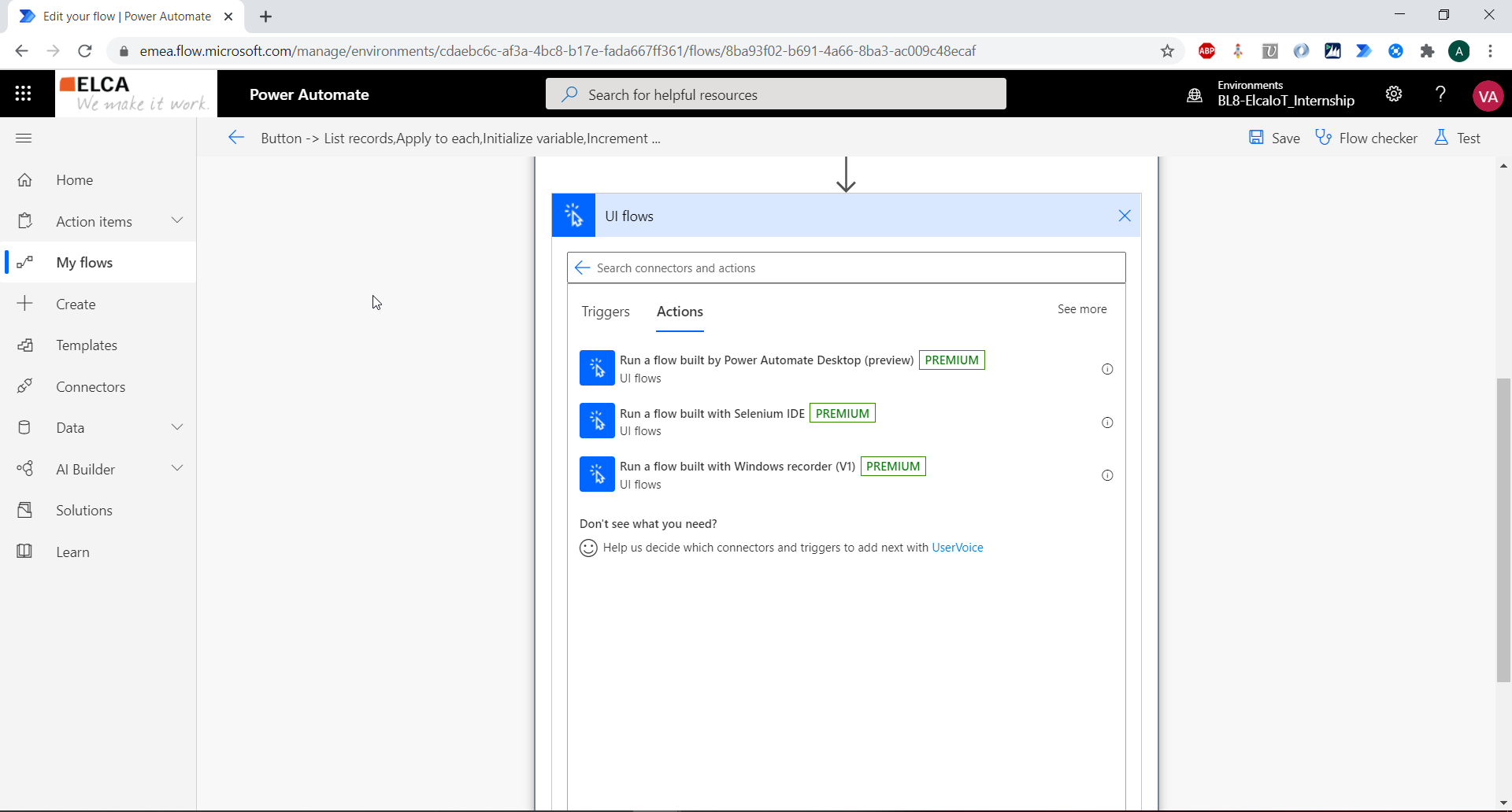 UI Flow connector