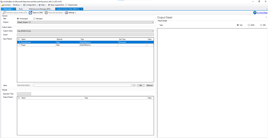 Dynamics 365 Different ways to test Custom Actions