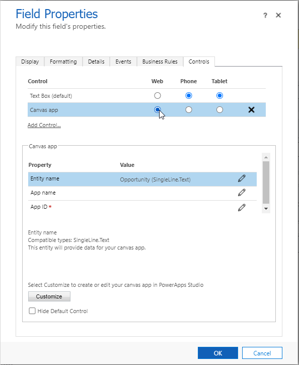 Canvas App embedded Model-Driven App