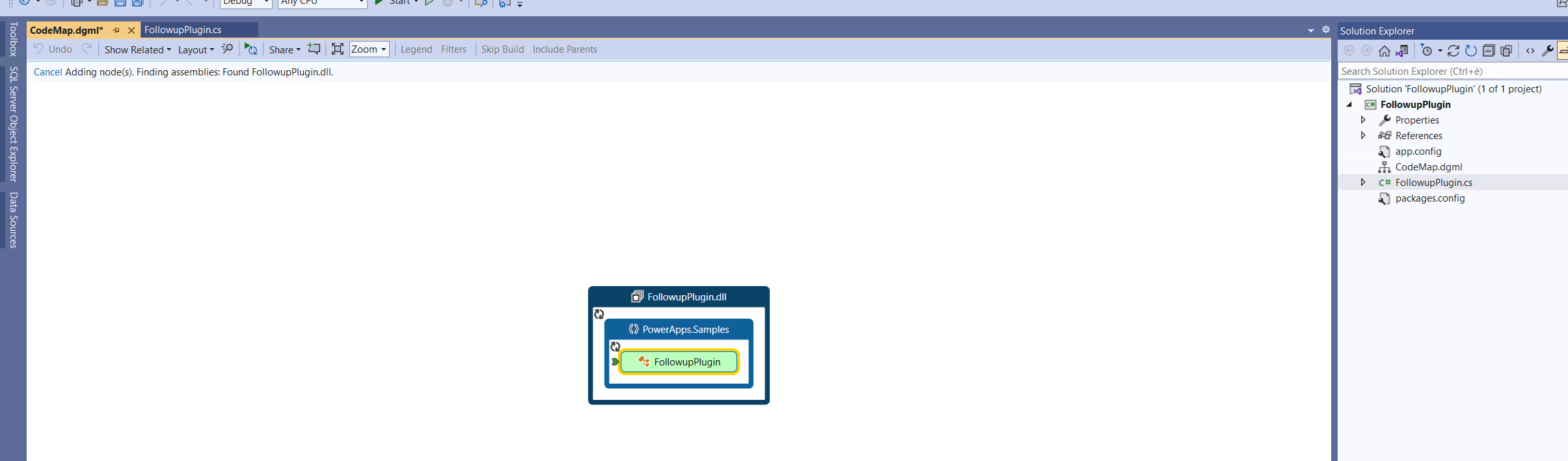 Use Visual Studio Code Map to visualize your Dataverse code