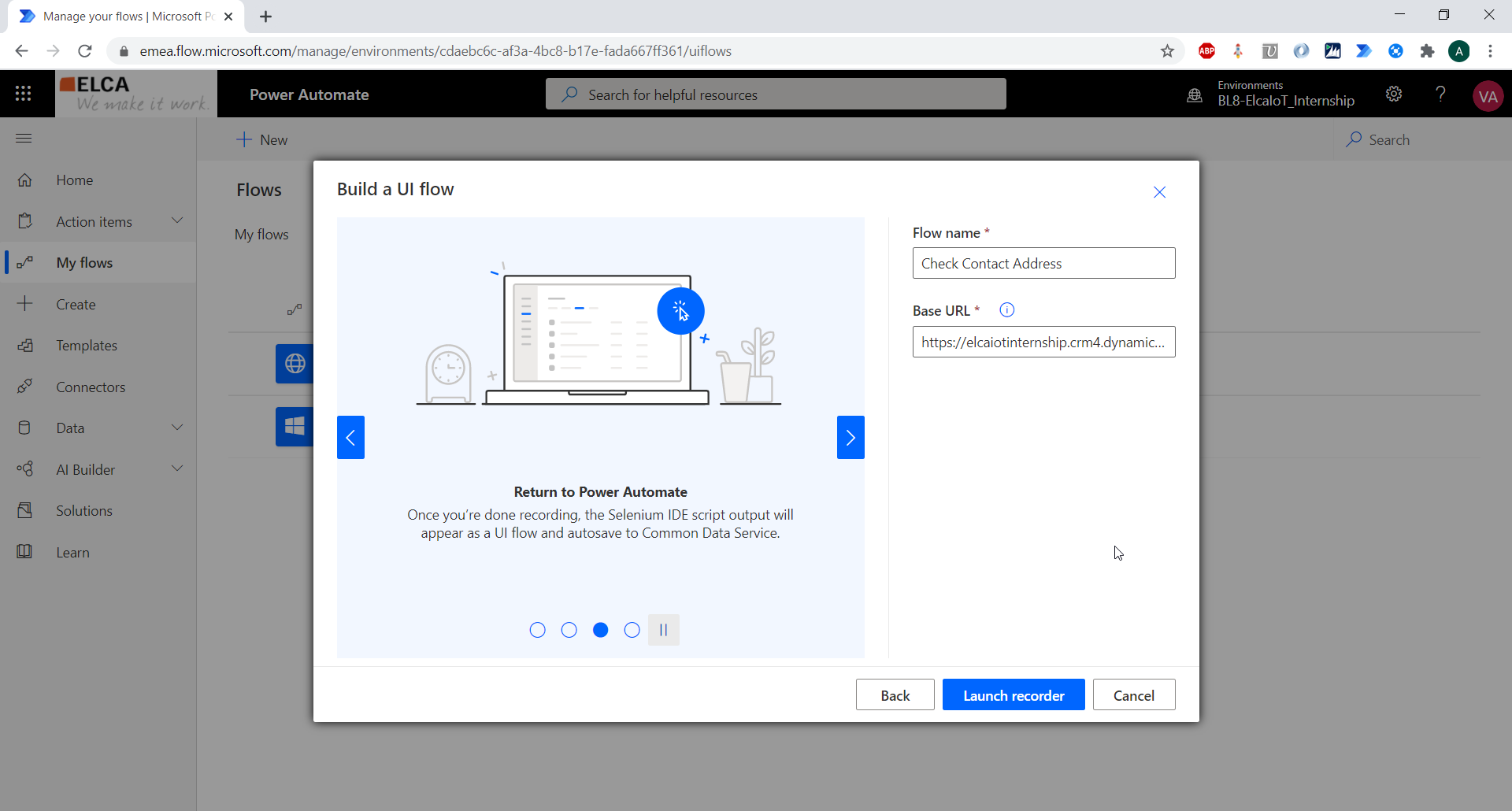 Create Selenium Flow