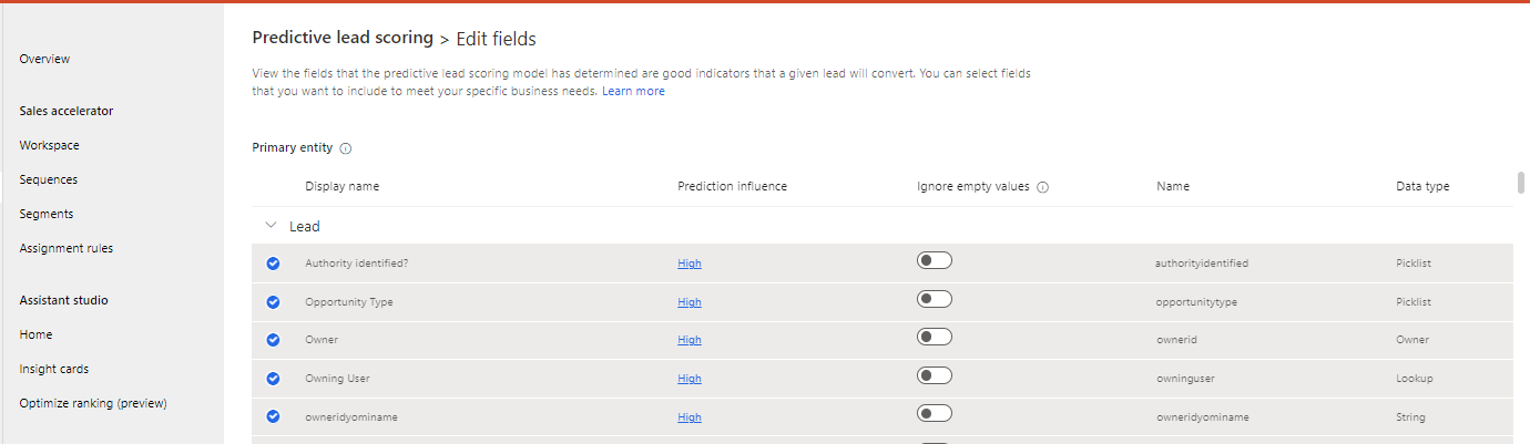 Dynamics 365 Predictive Lead Scoring with AI