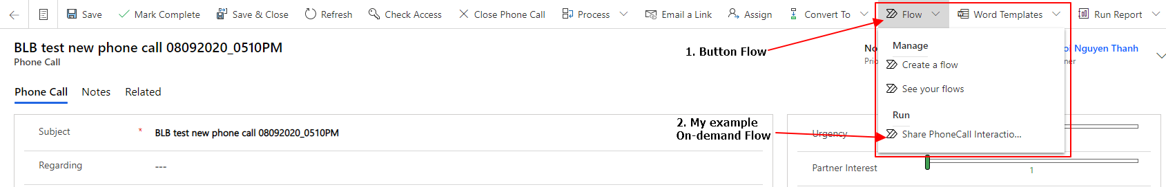 example on demand flow