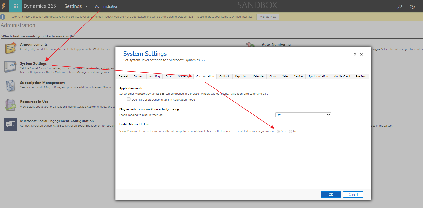 enable MS Flow