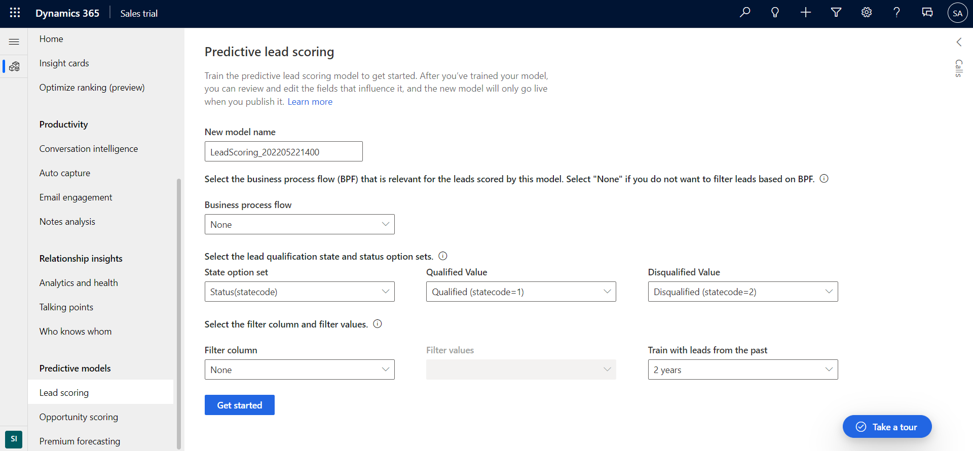 Dynamics 365 Predictive Lead Scoring with AI