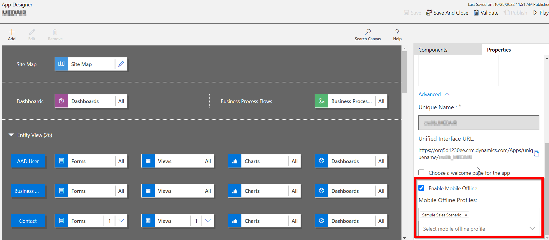 In the old version of the site map in "Properties" at the buttom there is the "Enable Mobile Offline"