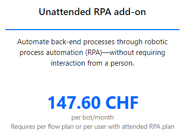 Unattended RPA add-on