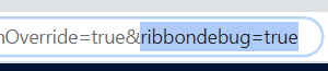 Add ribbondebug in url