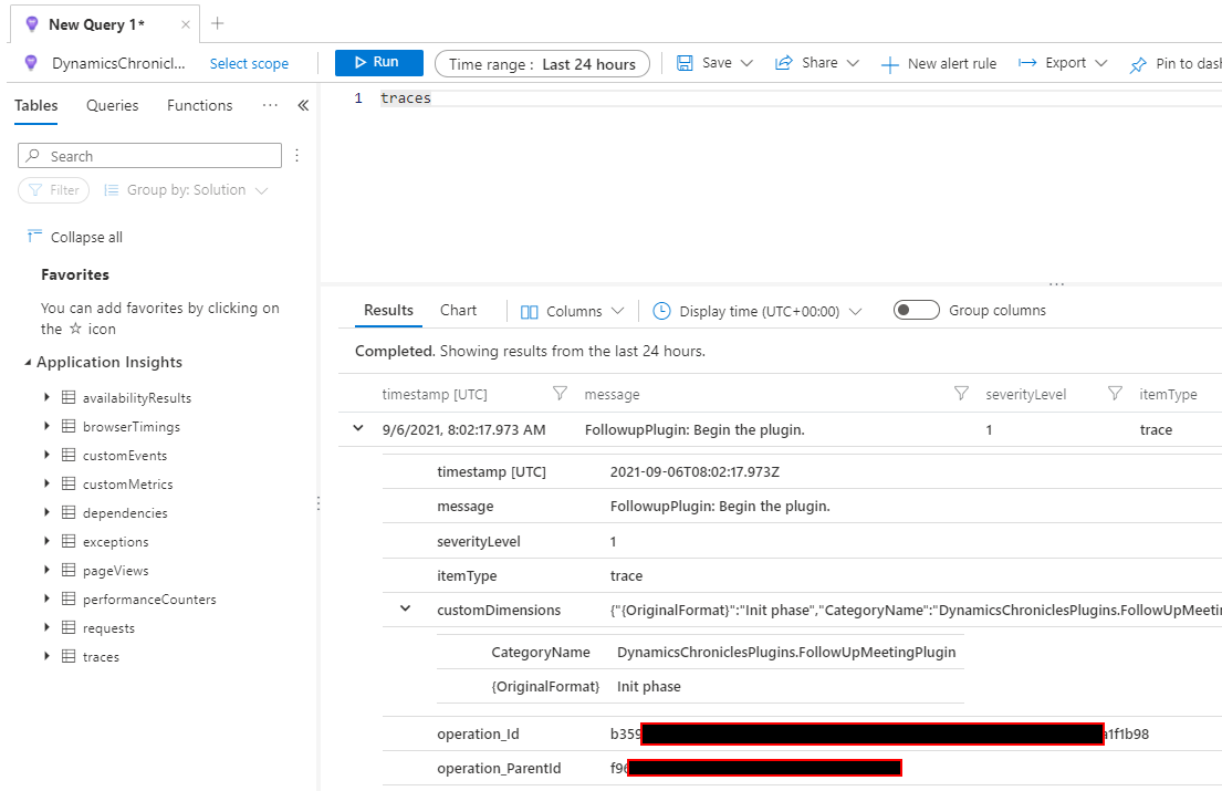 Write Telemetry to your Application Insights resource using ILogger  (Microsoft Dataverse) - Power Apps