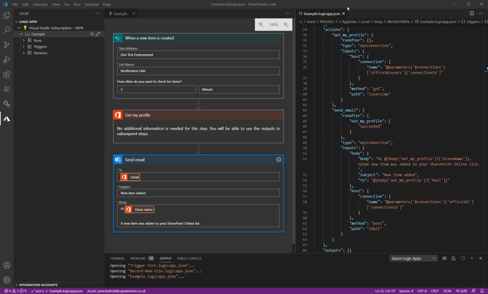 Azure Logic Apps : Presentation, Tips and Feedbacks