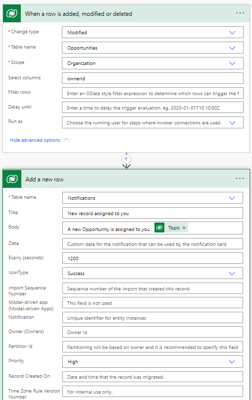 Dynamics 365 InApp Notification