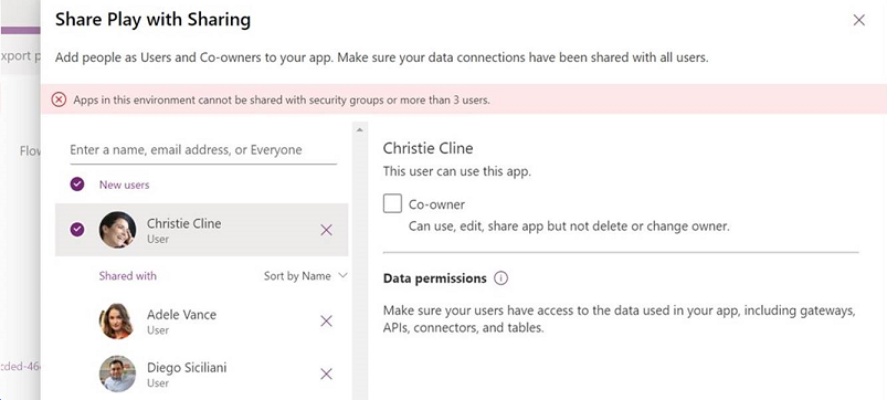 Limit sharing rule