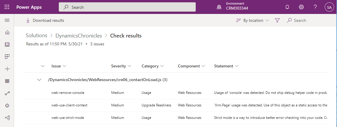 Dataverse Solution Checker