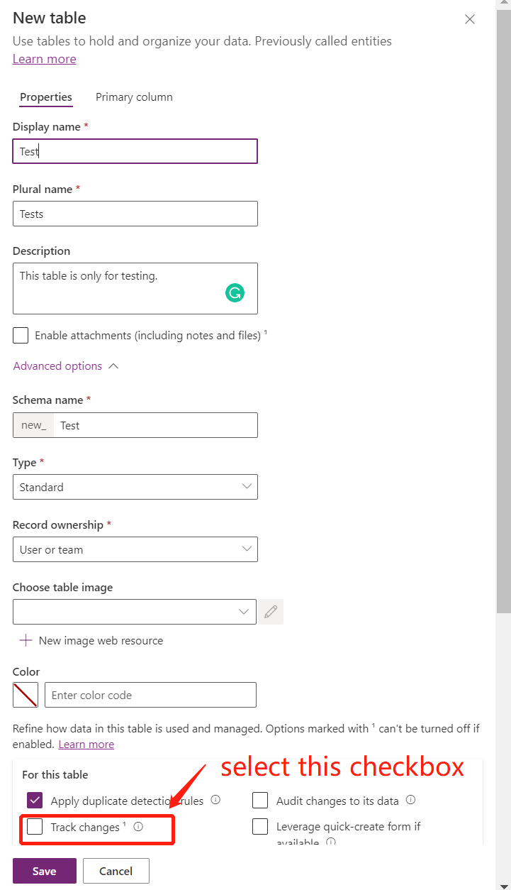 Dynamics 365 Dataverse Change Tracking feature