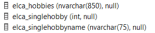 SQL fields