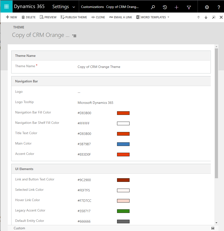 Themes in Model-Driven Apps