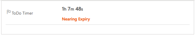 Timer Nearing Expiry
