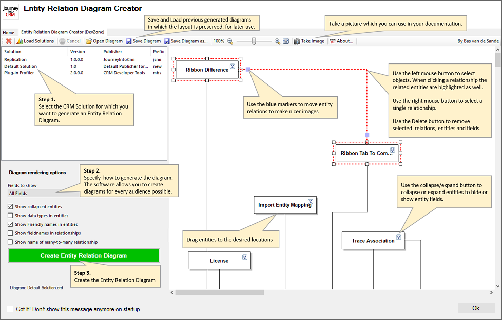 Dataverse export Entity Relation Diagram