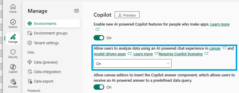 Enable feature