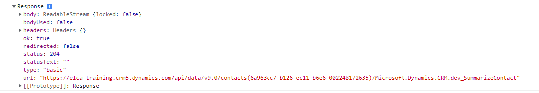 Dataverse Execute process from javascript with entity context