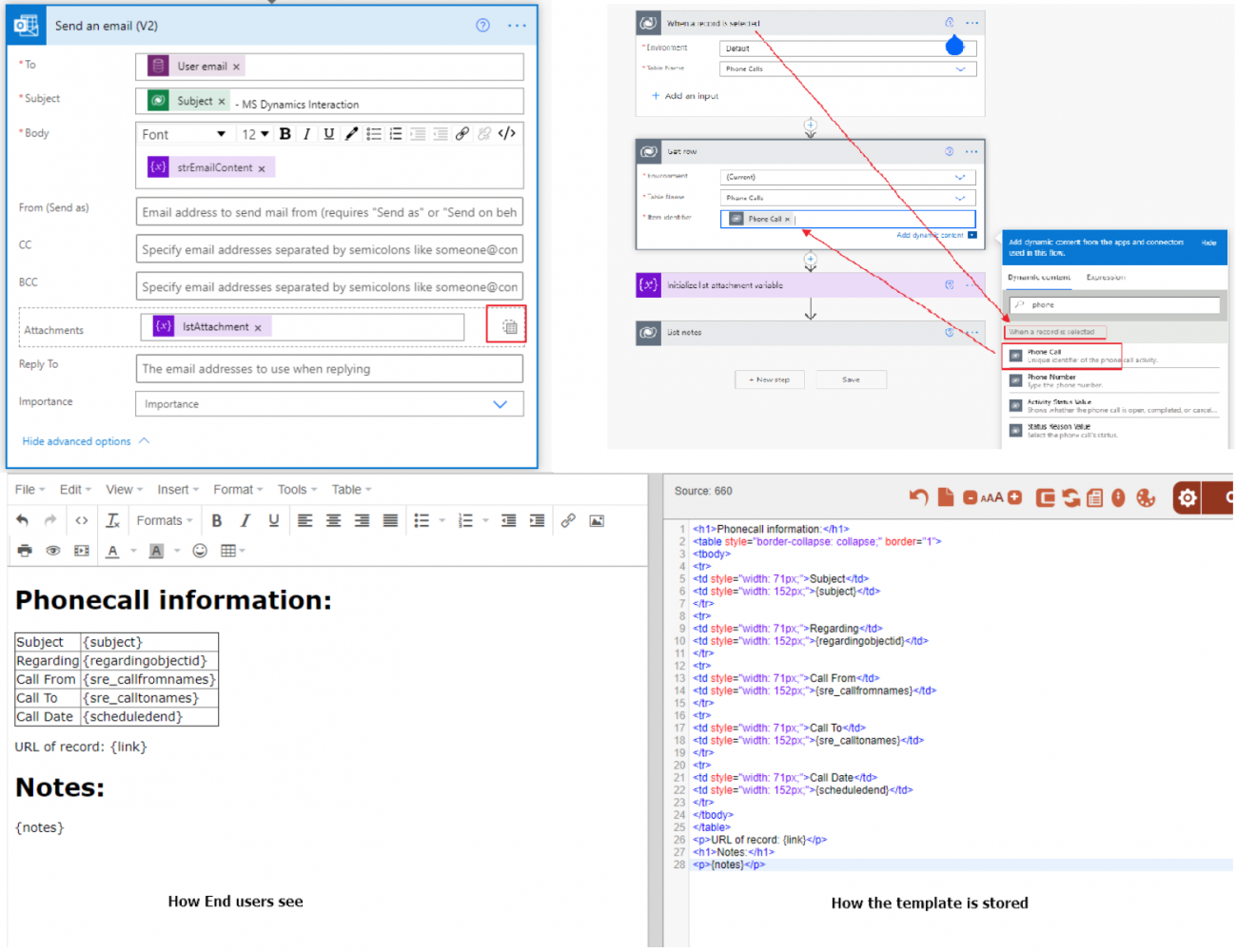 Dynamics 365 share record content via email