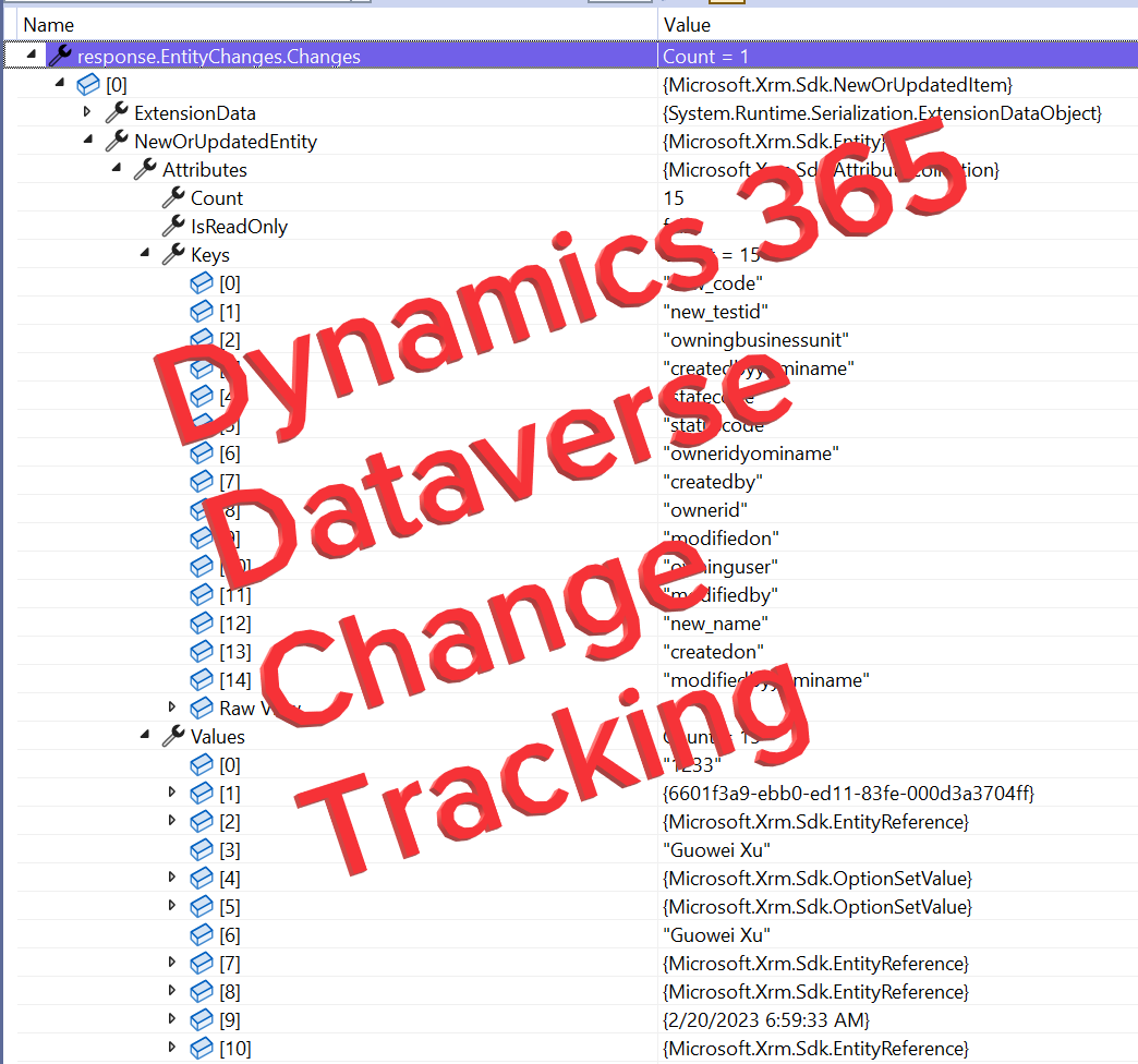 Dynamics 365 Dataverse Change Tracking feature