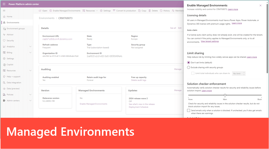 Dataverse Managed Environments Deep Dive