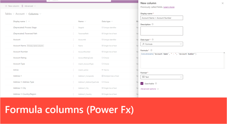 Dataverse Formula columns (Power Fx)